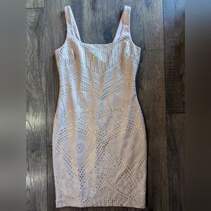 Laundry by Shelli Segal Blush Pink Mini Tank Dress w/  Gold Accent Studs Size 6